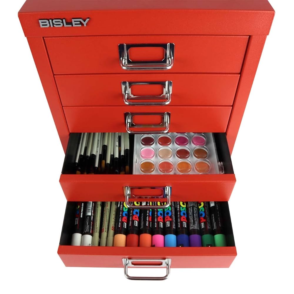 Amazon | Bisley 5段引き出しスチールデスクトップマルチ